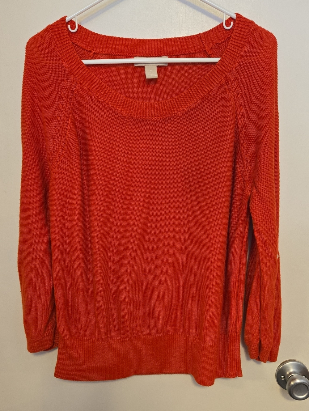 Banana Republic Linen Orangy Red Sweater